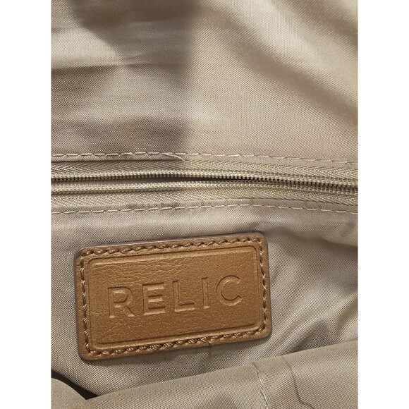 Relic by Fossil Oh Happy Day Tote Bag Navy Blue Striped Faux Leather Boho Purse - Picture 11 of 11